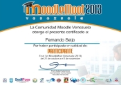 Certificado Digital Moodlemoot Venezuela 2013